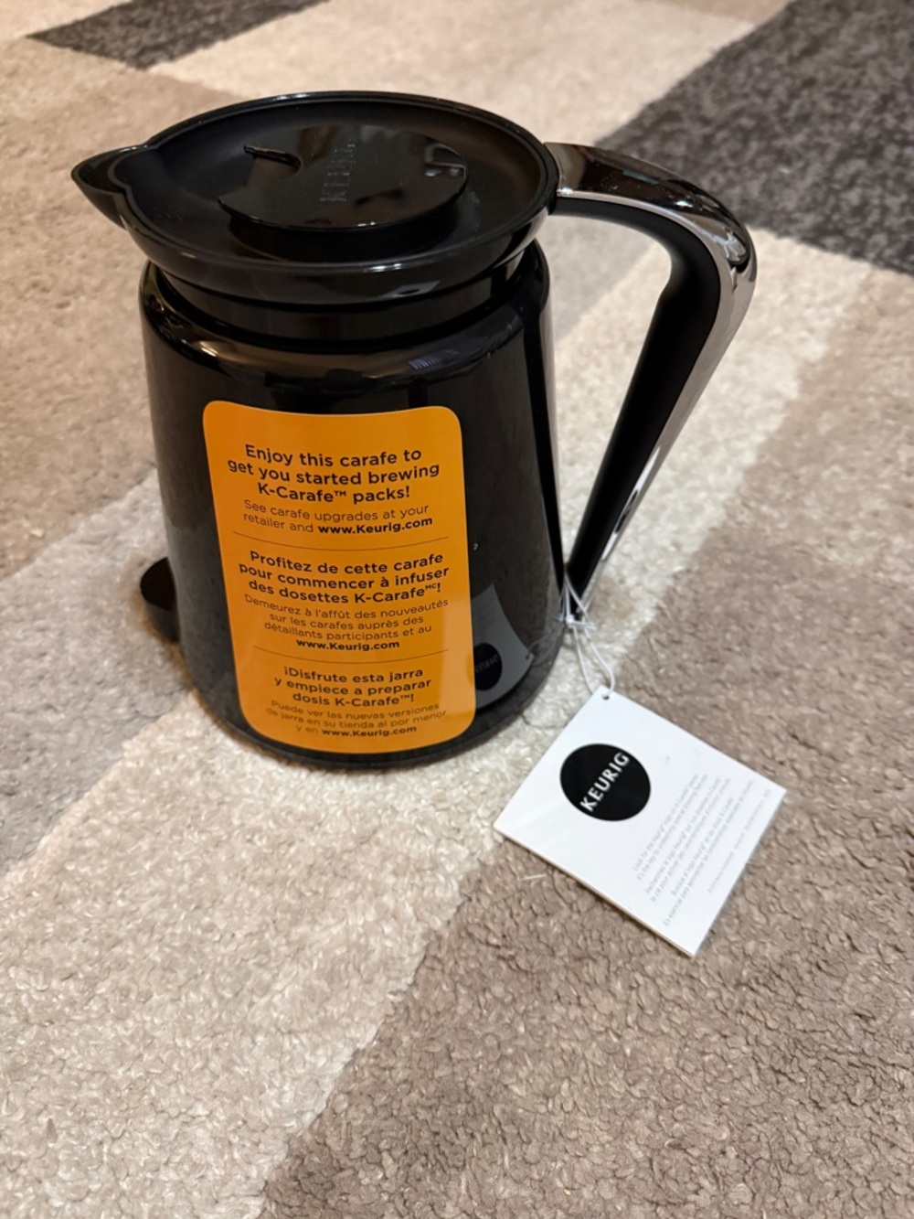 Keurig Black Thermal Coffee Carafe with Pour Spout